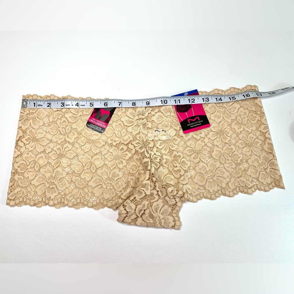 Maidenform Women's Beige Lace Boyshorts panties Size XL/8 Bundel -4 - Picture 8 of 9